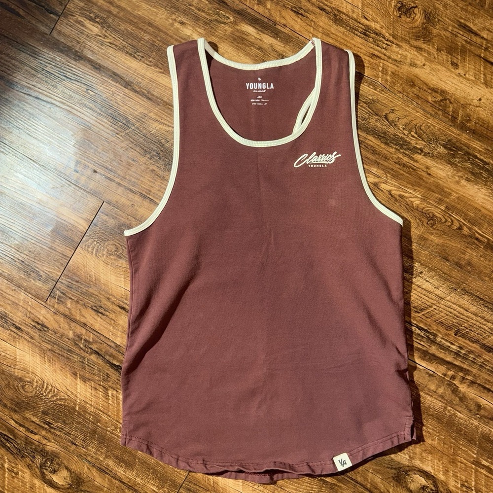 YoungLa Classics Burgundy Men's Large Athletic Tank